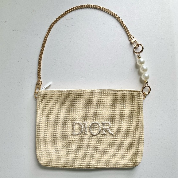Dior Handbags - Dior Raffia Cosmetic Pouch Bag